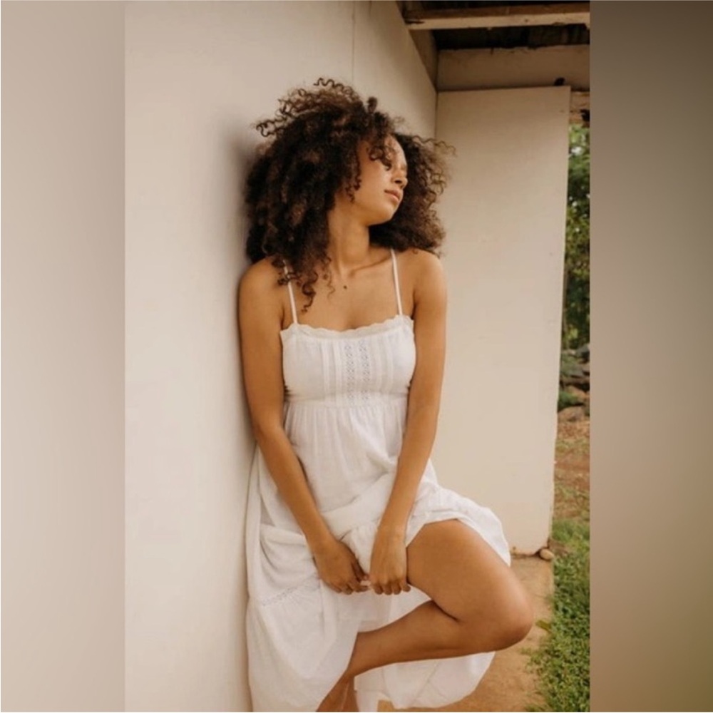 Billabong x Wrangler Peachy Keen Coastal Country White Midi Dress - Picture 6 of 8